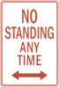 No Standing Anytime Clip Art
